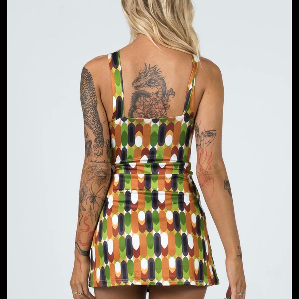 Kelani Mini Dress Orange Multi